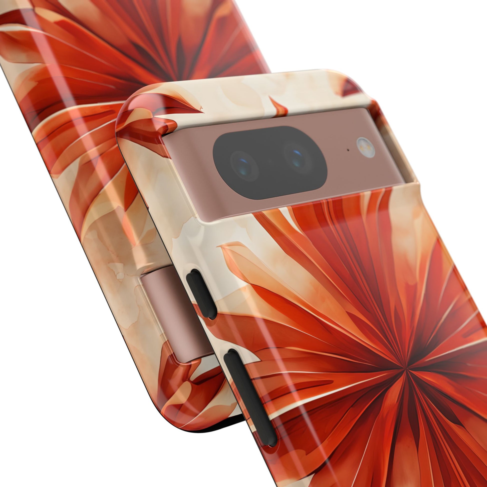 Sunset Fleur Google Pixel 8 - Kaleidoscope Collection of MagSafe Compatible - Vibrant Sunset Flower Design