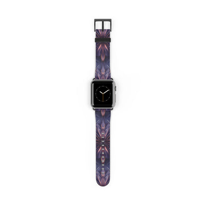 Twilight Tapestry Apple Watch band featuring intricate geometric tapestry-style pattern in deep purple and twilight tones