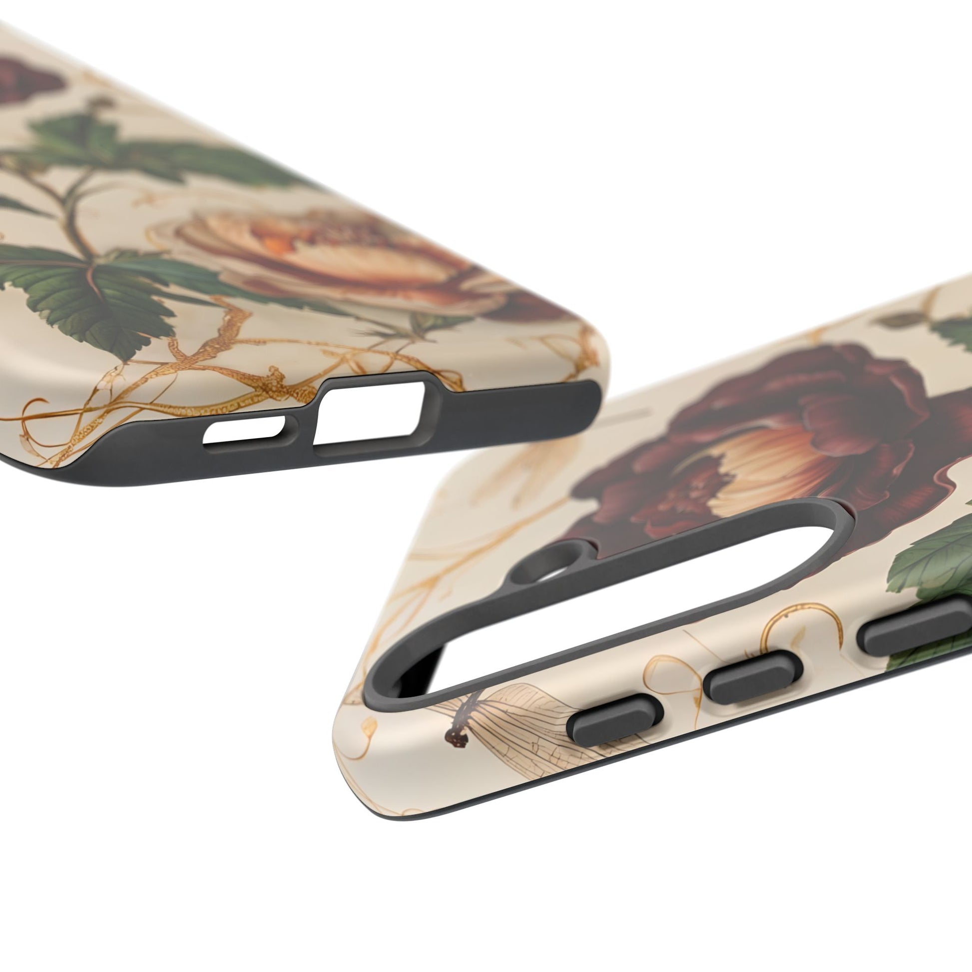 Vintage Burgundy Rose - Elegant Floral Samsung S25 Plus Phone Case - Classic Painterly Rose Design