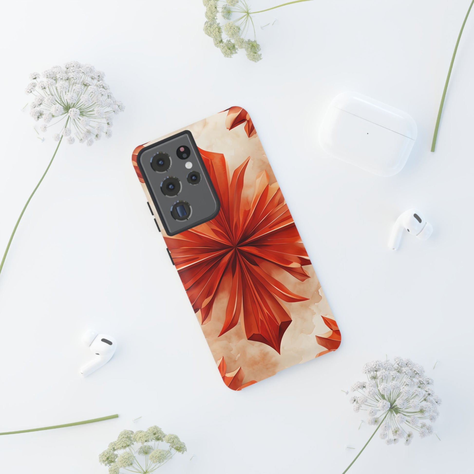 Sunset Fleur Samsung Galaxy S21 Ultra - Kaleidoscope Collection of MagSafe Compatible - Vibrant Sunset Flower Design