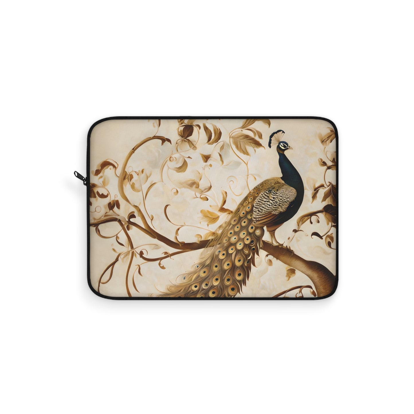Golden Plumage Laptop Sleeve - Abstract Bold Color, Artistic Protective Cover for 12", 13", 15" Laptops