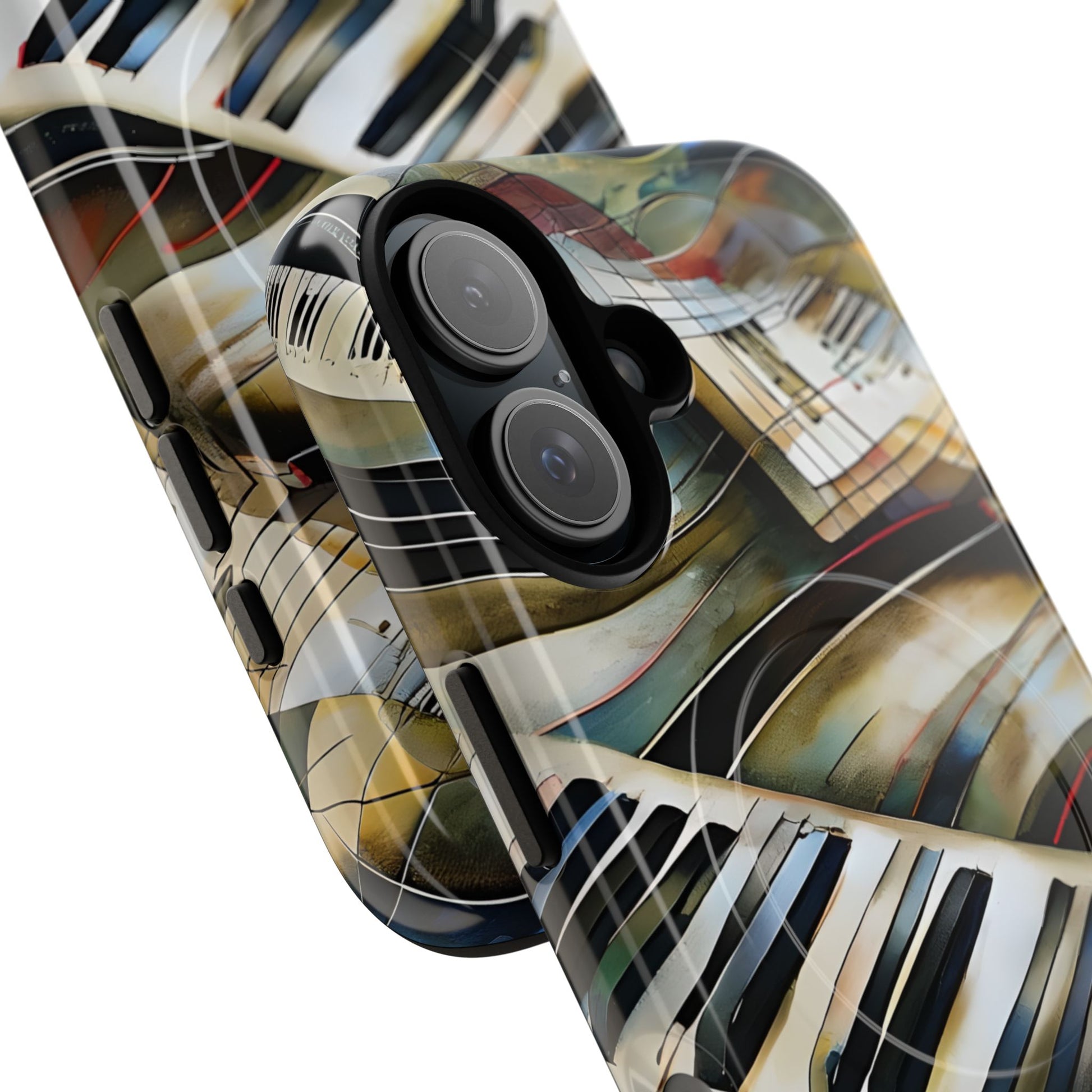 Ivory Cascade Abstract Keyboard Music iPhone 16 MagSafe Case