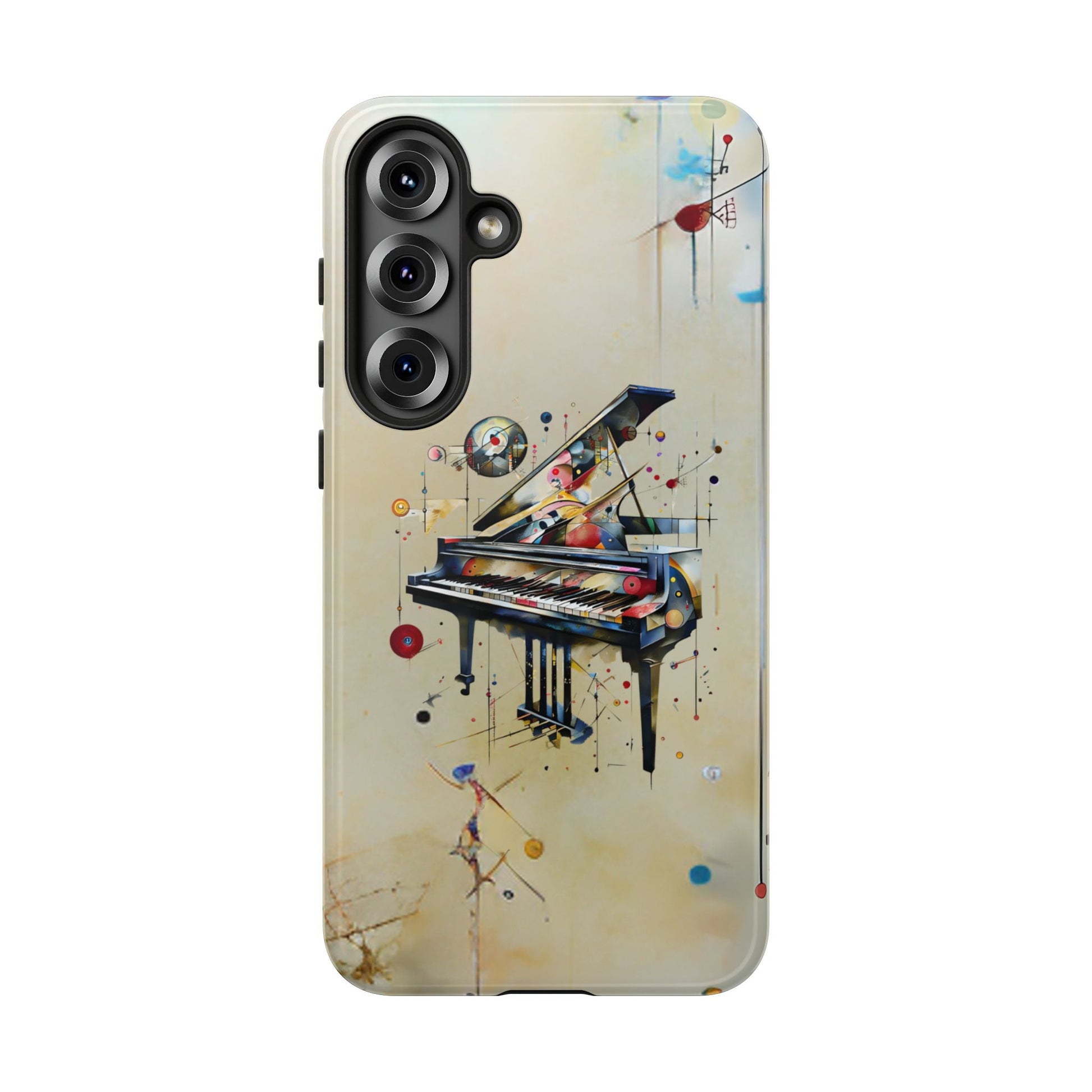 Keys of Imagination Artistic Grand Piano Tough Case for Samsung Galaxy S25 Plus - Shockproof Phone Cover
