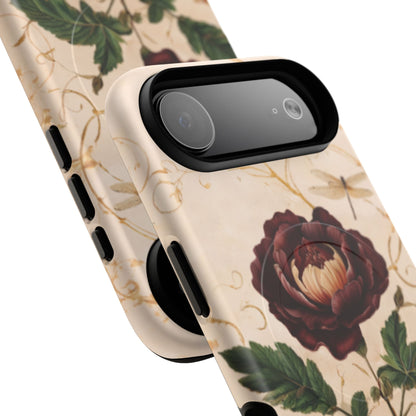 Vintage Burgundy Rose iPhone MagSafe Case