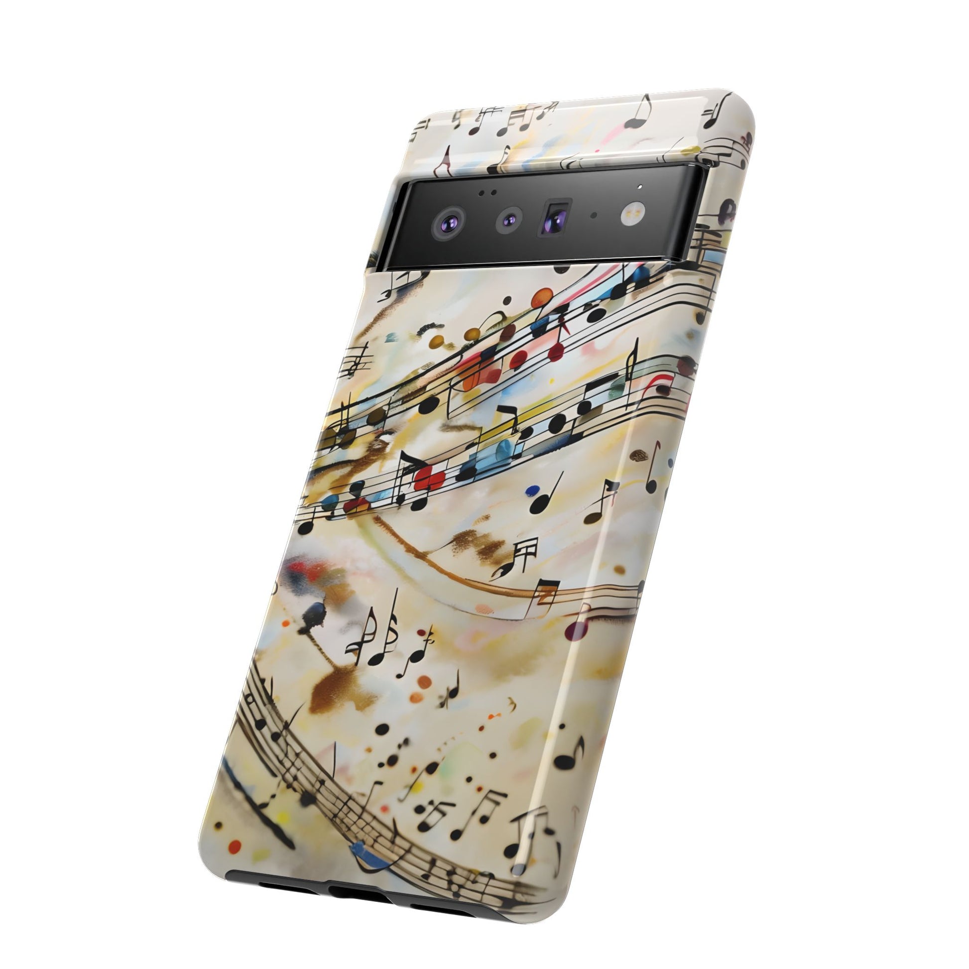 Melodic Flow Abstract Music Notes Tough Case for Google Pixel 6 Pro - Shockproof Phone Cover