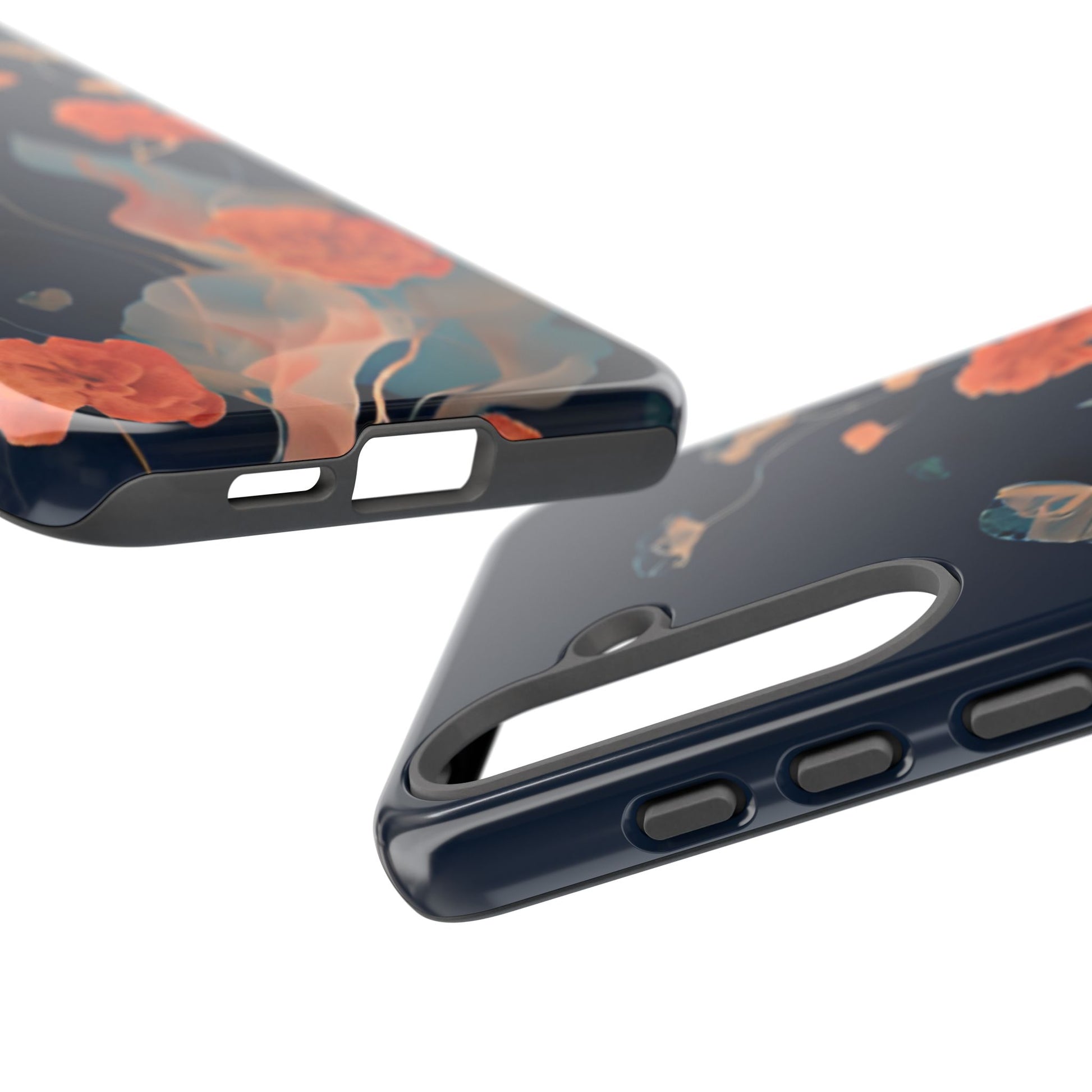 Lotus Reverie - Elegant Artistic Floral Samsung Galaxy S25 Plus Tough Phone Case - Painterly Lotus Blossom Design