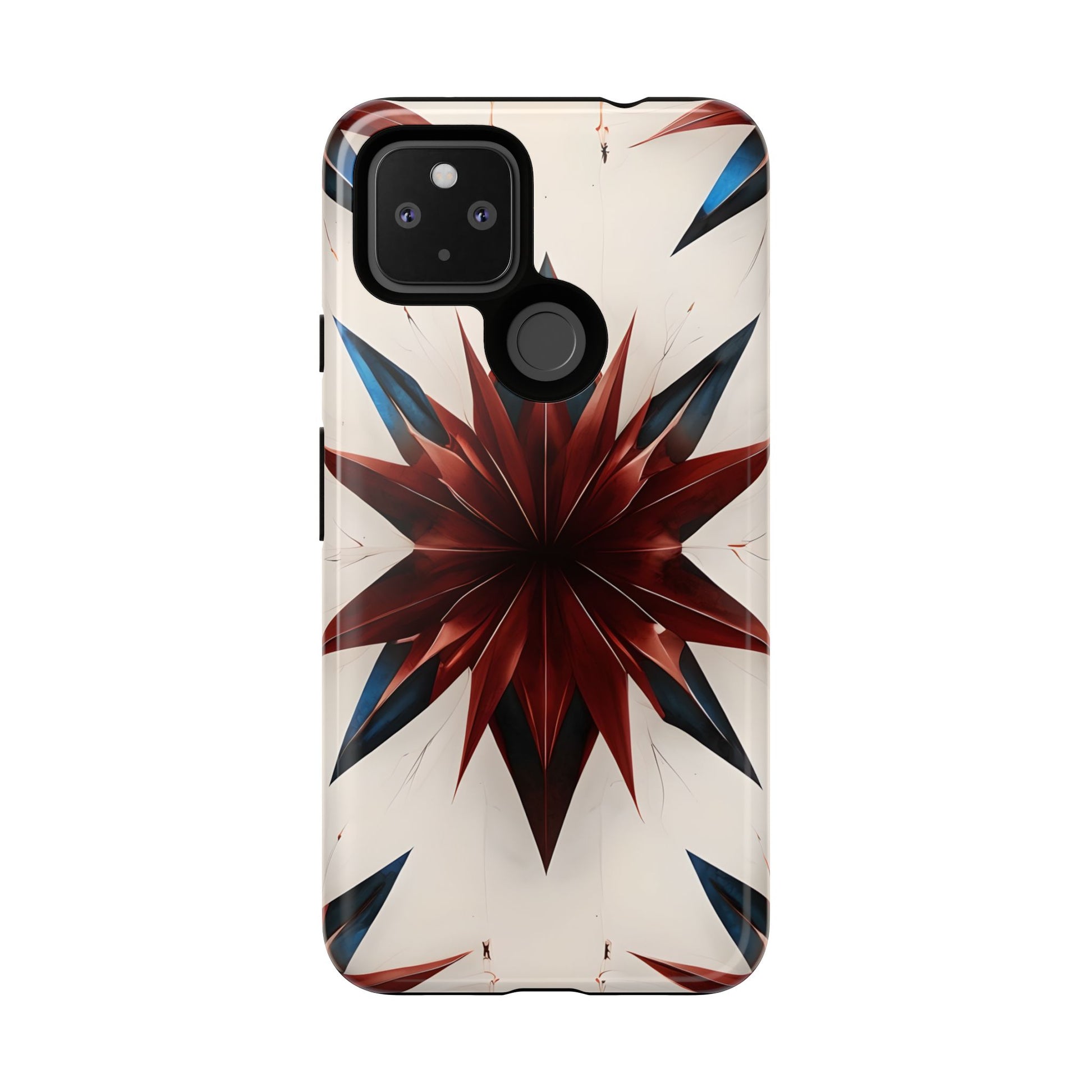 Garnet Starburst - Kaleidoscope Collection Gemstone Floral - Google Pixel 4a 5G Tough Phone Case - Floral Burst Design
