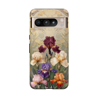 Iris Reverie vintage iris flower bouquet illustration Google Pixel phone case