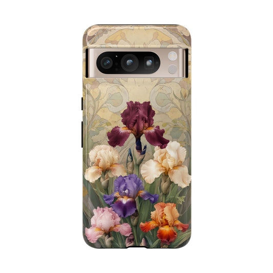 Iris Reverie vintage iris flower bouquet illustration Google Pixel phone case