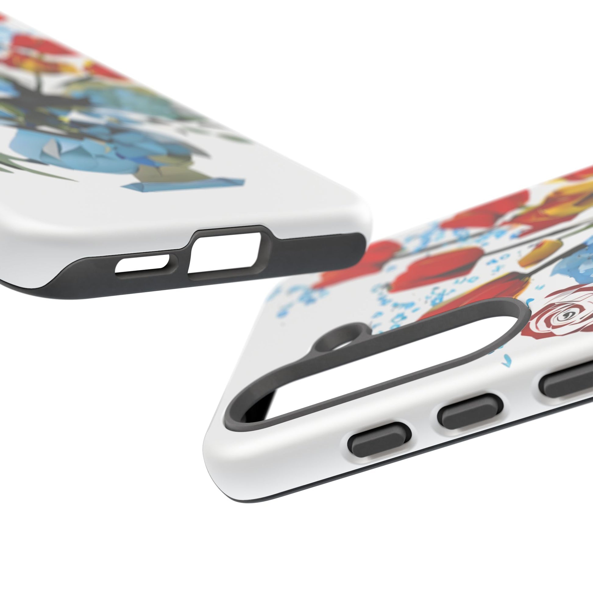 Bouquet Brilliance - Artistic Floral Samsung S25 Tough Phone Case - Vibrant Tulip, Rose & Hydrangea Design