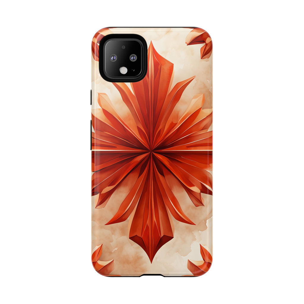Sunset Fleur Google Pixel 4XL - Kaleidoscope Collection of MagSafe Compatible - Vibrant Sunset Flower Design