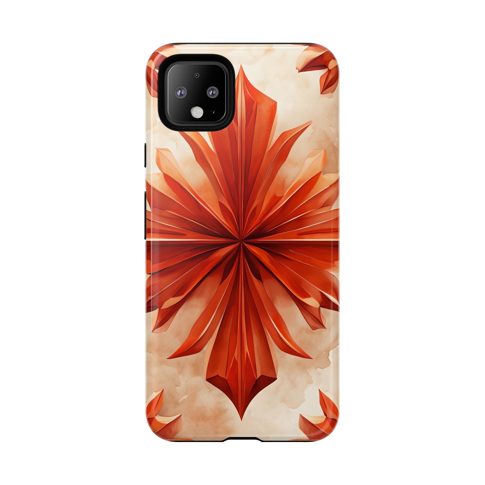 Sunset Fleur Google Pixel 4XL - Kaleidoscope Collection of MagSafe Compatible - Vibrant Sunset Flower Design