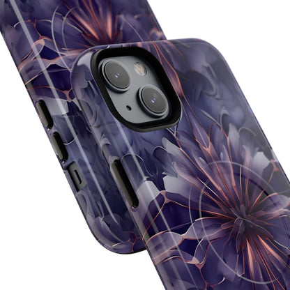 Angled view of Twilight Tapestry iPhone MagSafe protective phone case