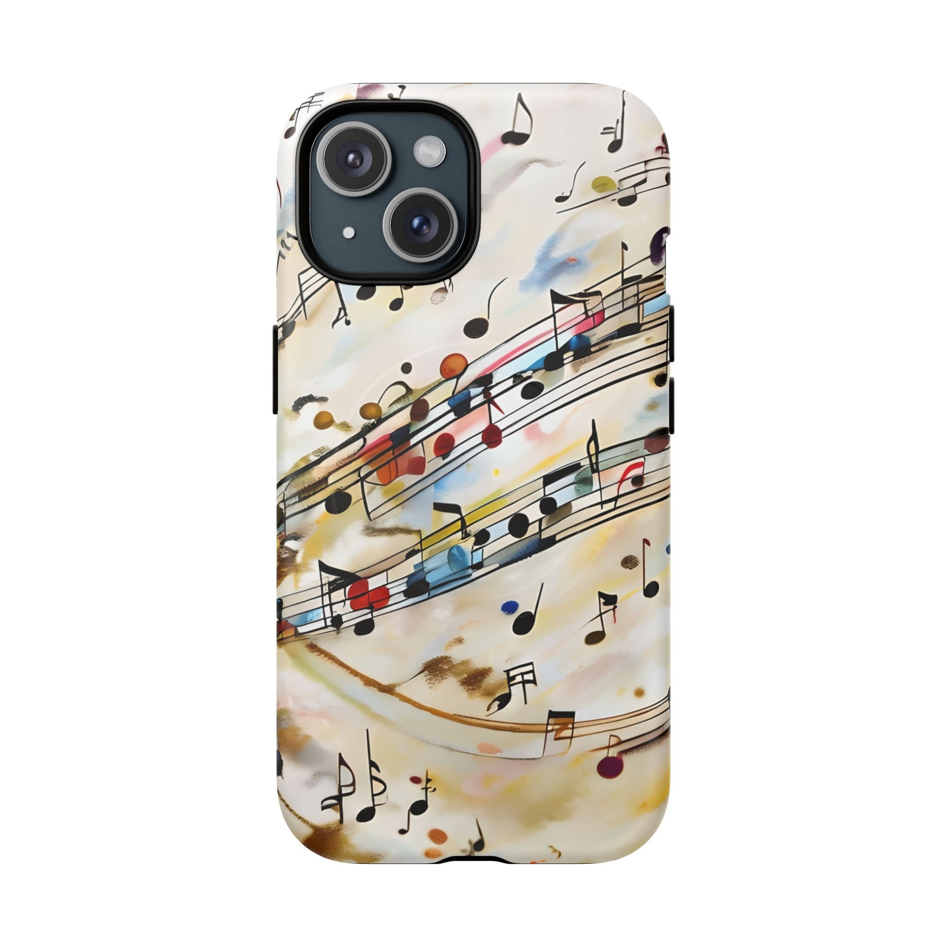 Melodic Flow Abstract Music Notes iPhone 15 MagSafe Case