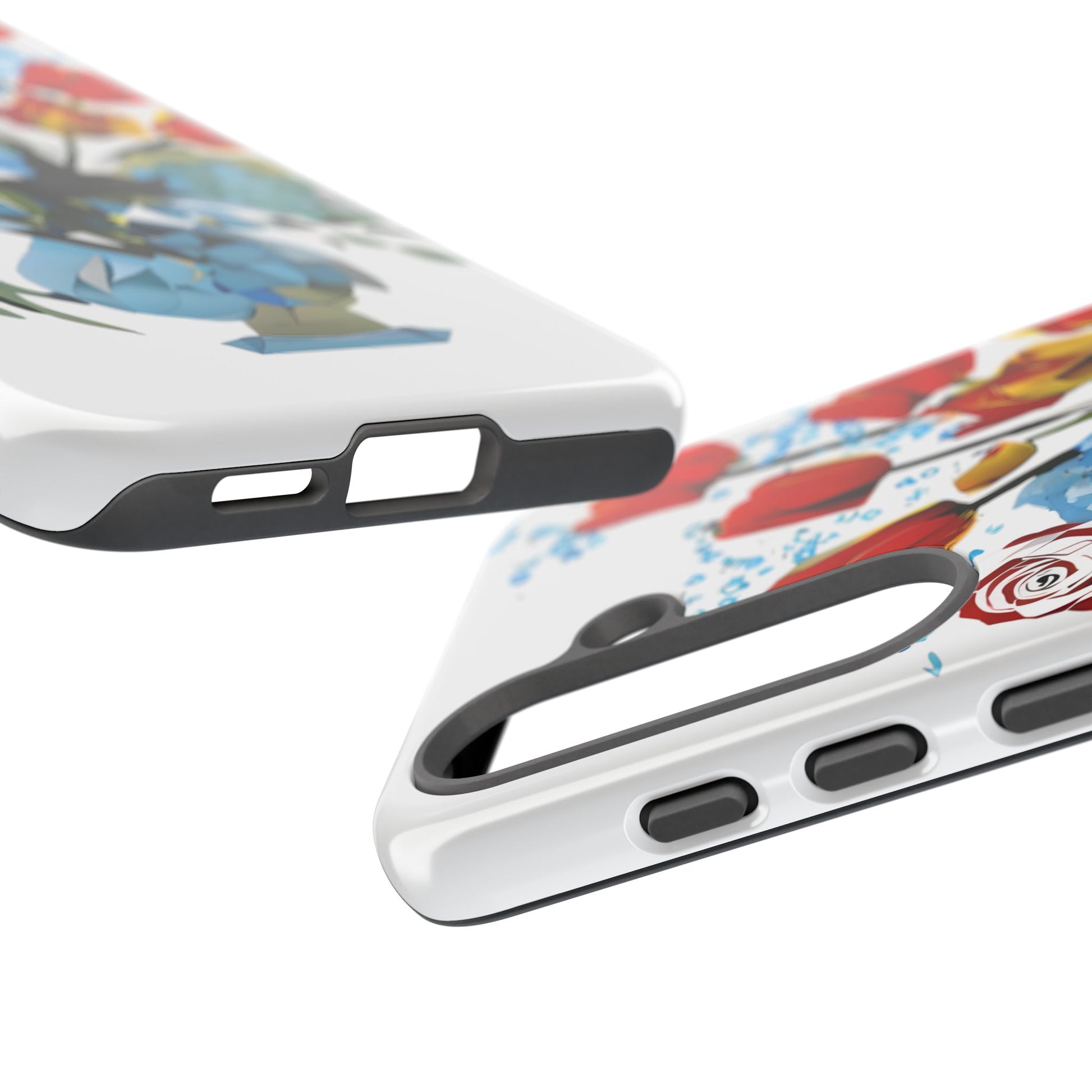 Bouquet Brilliance - Artistic Floral Samsung S25 Tough Phone Case - Vibrant Tulip, Rose & Hydrangea Design
