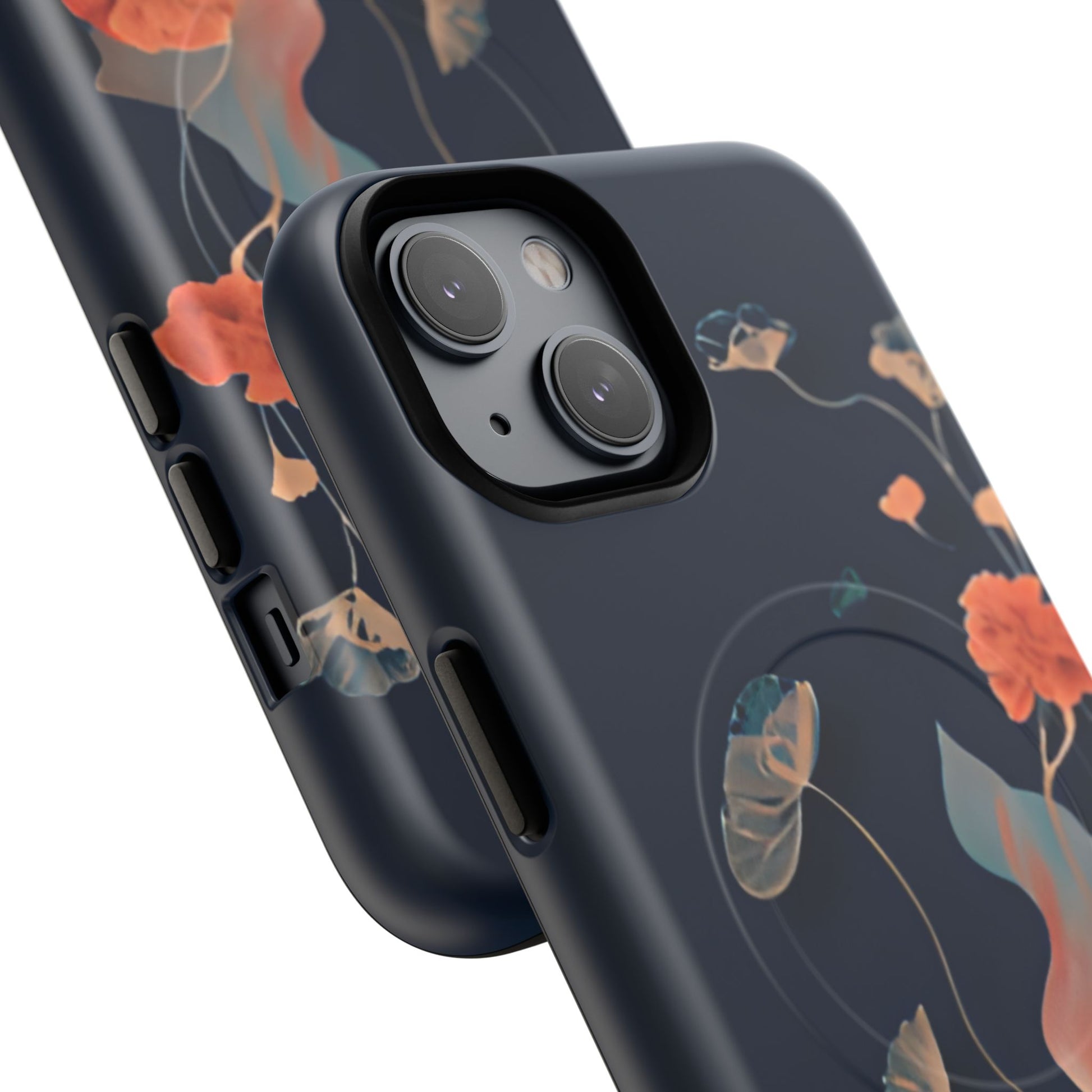 Lotus Reverie - Elegant Artistic Floral iPhone 14 MagSafe Phone Case - Painterly Lotus Blossom Design