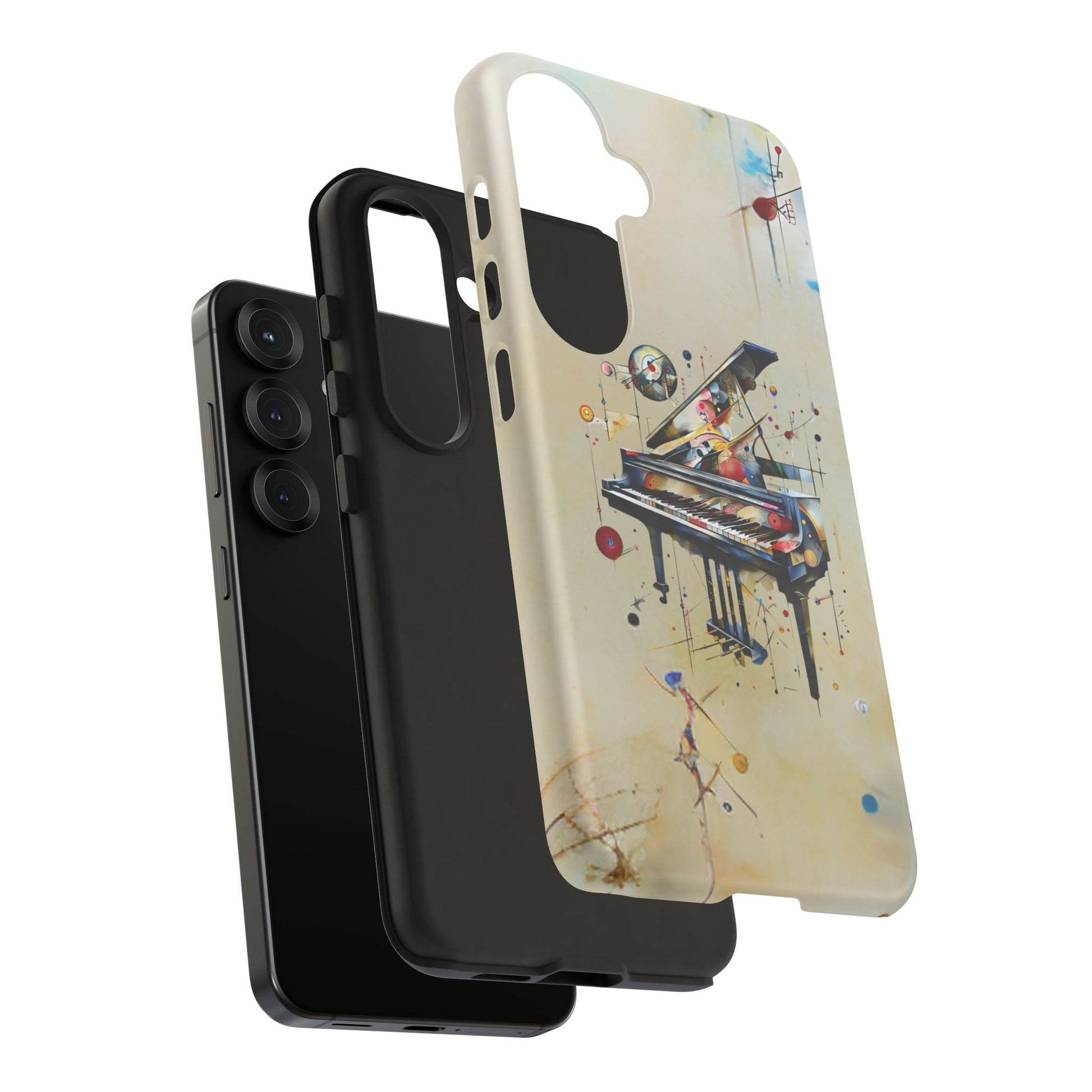 Keys of Imagination Artistic Grand Piano Tough Case for Samsung Galaxy S25- Shockproof Phone Cover