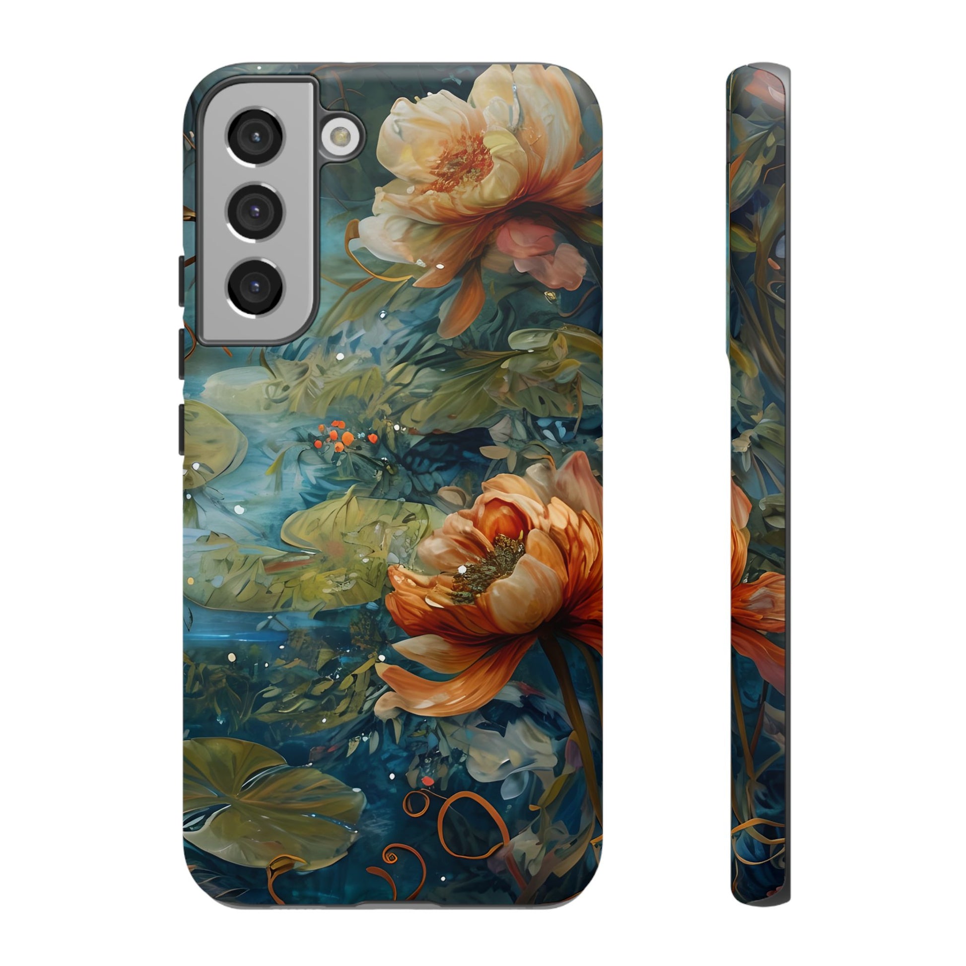 Waterlily Nocturne Samsung Galaxy S22 Plus Case - Artistic Mountain Lake Design, Nature-Inspired Protective Cover, Elegant Gift for Outdoor Lovers