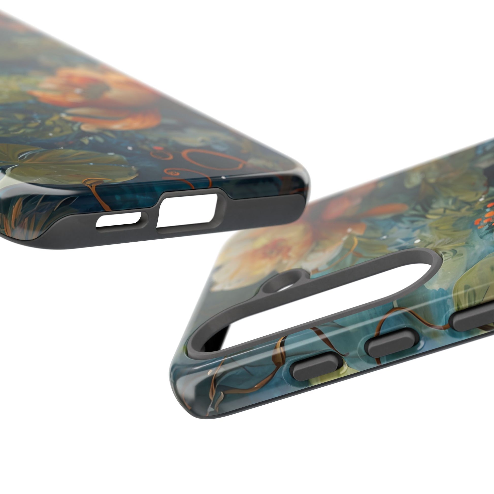 Waterlily Nocturne Samsung Galaxy S25 Case - Artistic Mountain Lake Design, Nature-Inspired Protective Cover, Elegant Gift for Outdoor Lovers