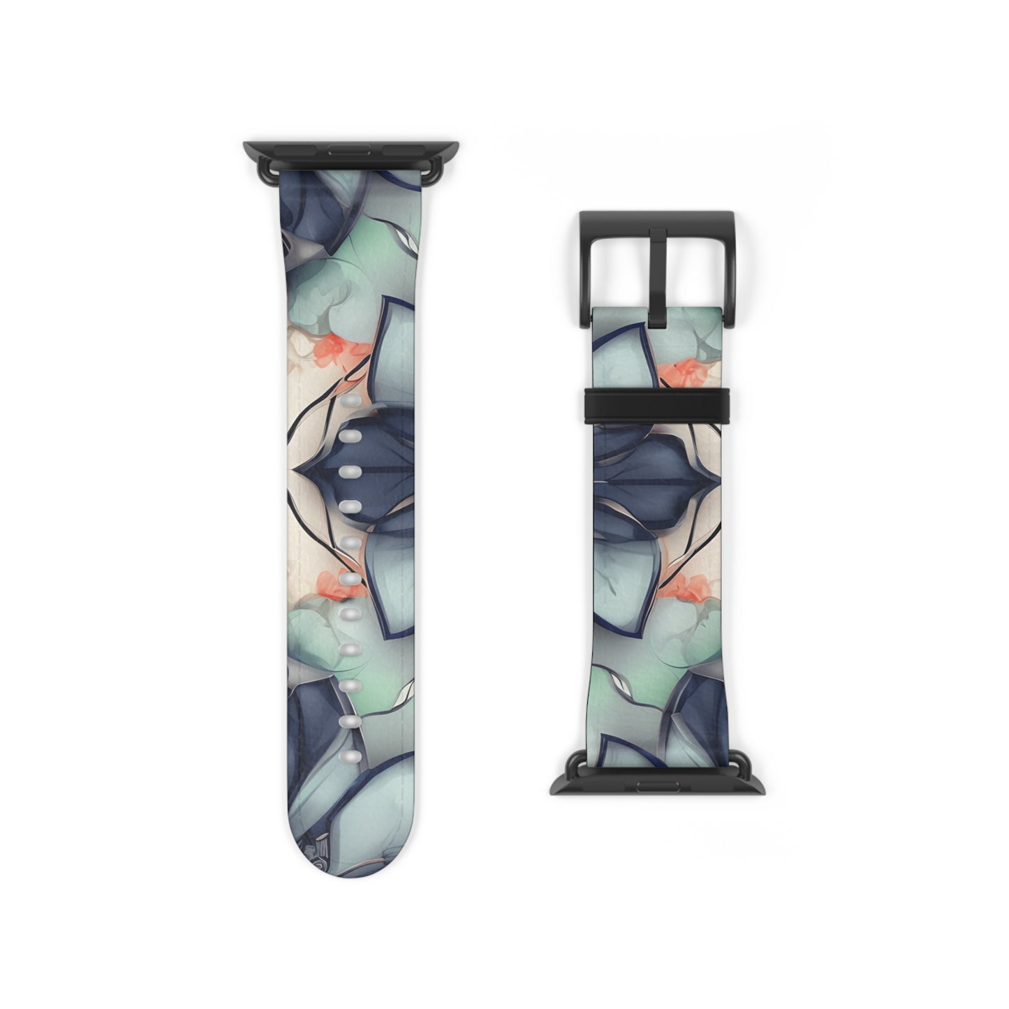 Midnight Mosaic Apple Watch band strap with black clasp displaying abstract geometric mosaic design