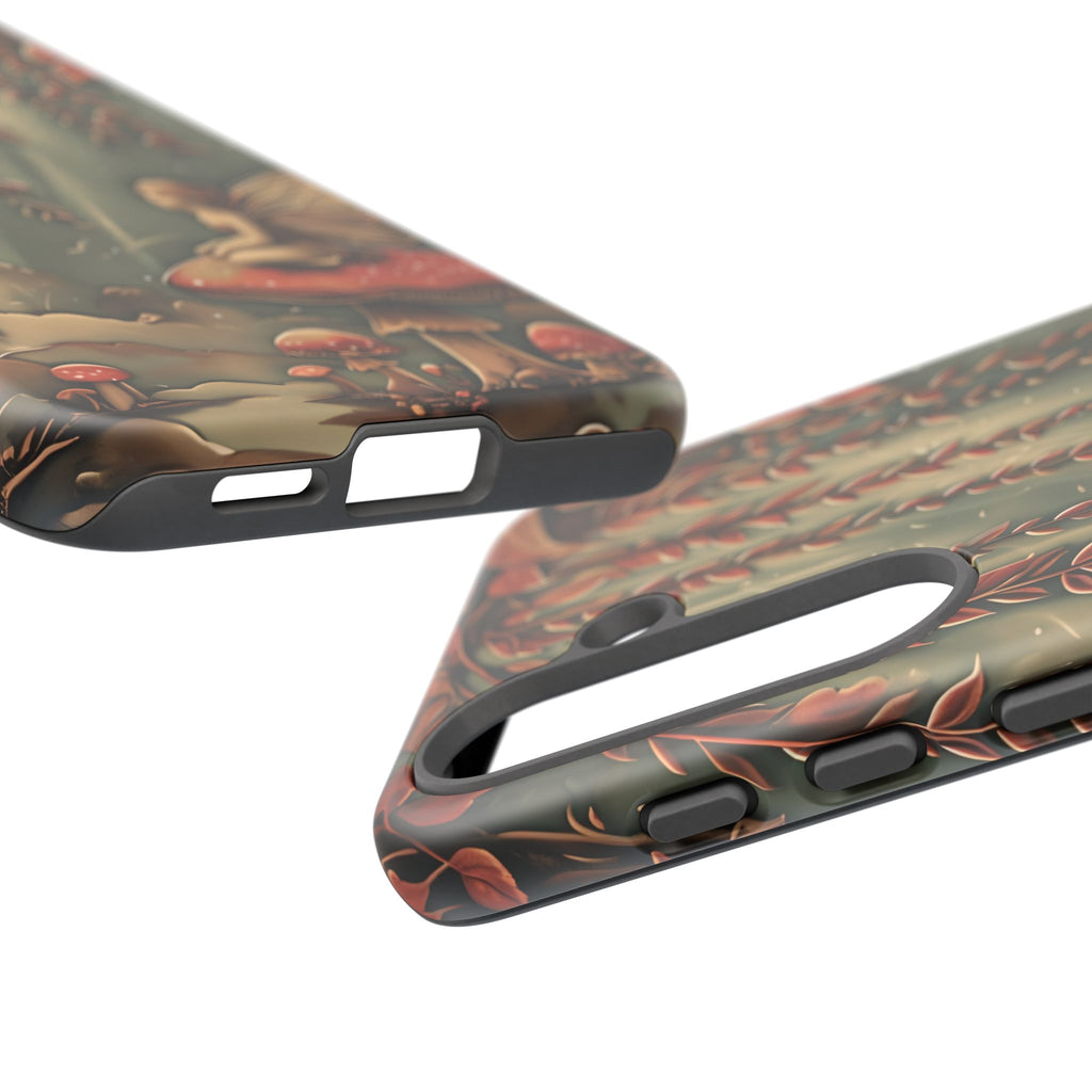Willow Whisper - Tranquil Nature Art Samsung Galaxy S25 Tough Phone Case - Serene Willow Tree & Meditative Figure Design