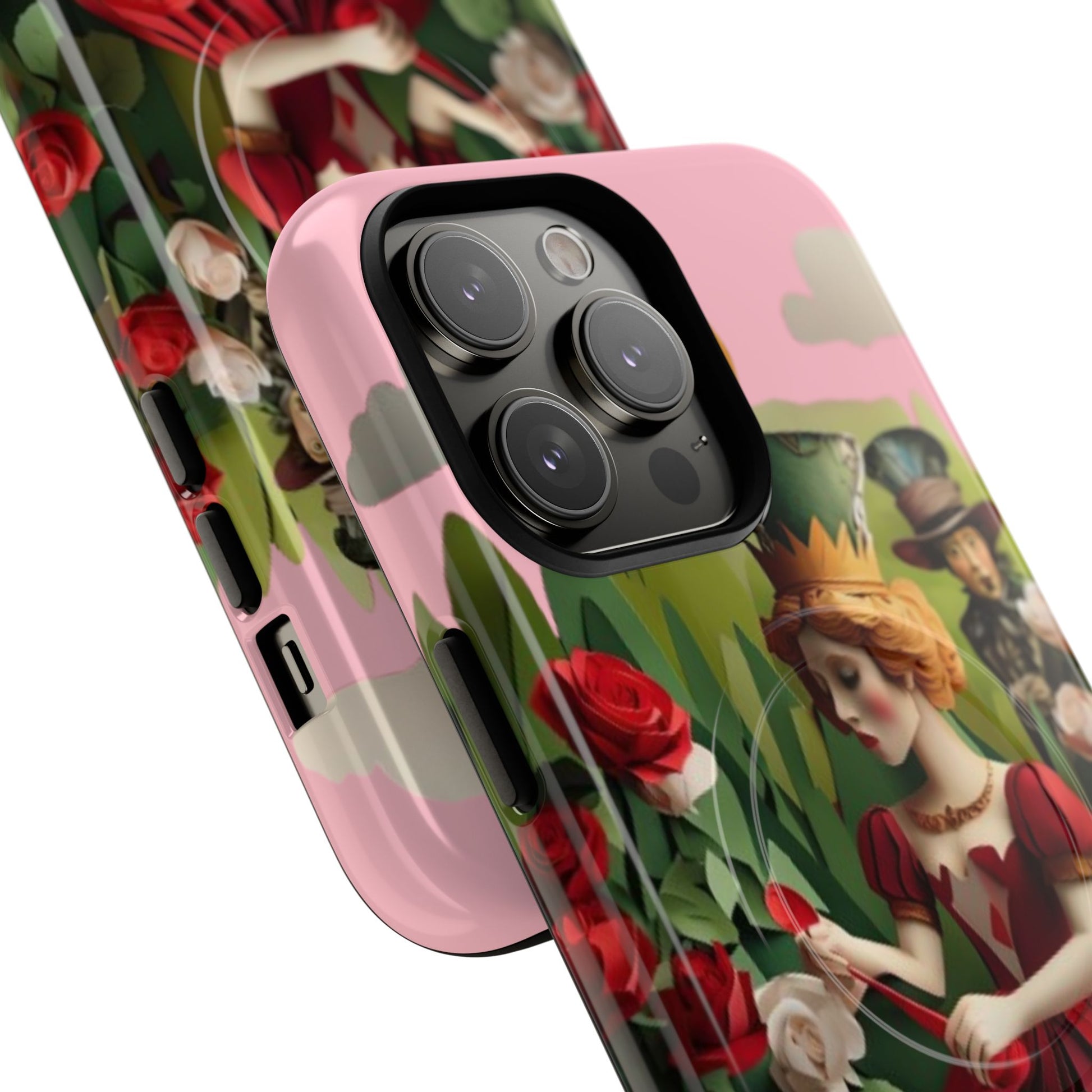 Regal Rose Court - iPhone 14 Pro Max MagSafe Phone Case - Whimsical Fantasy Floral Design