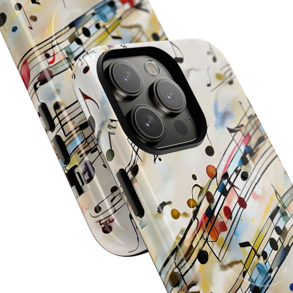 Melodic Flow Abstract Music Notes iPhone 14 Pro Max MagSafe Case