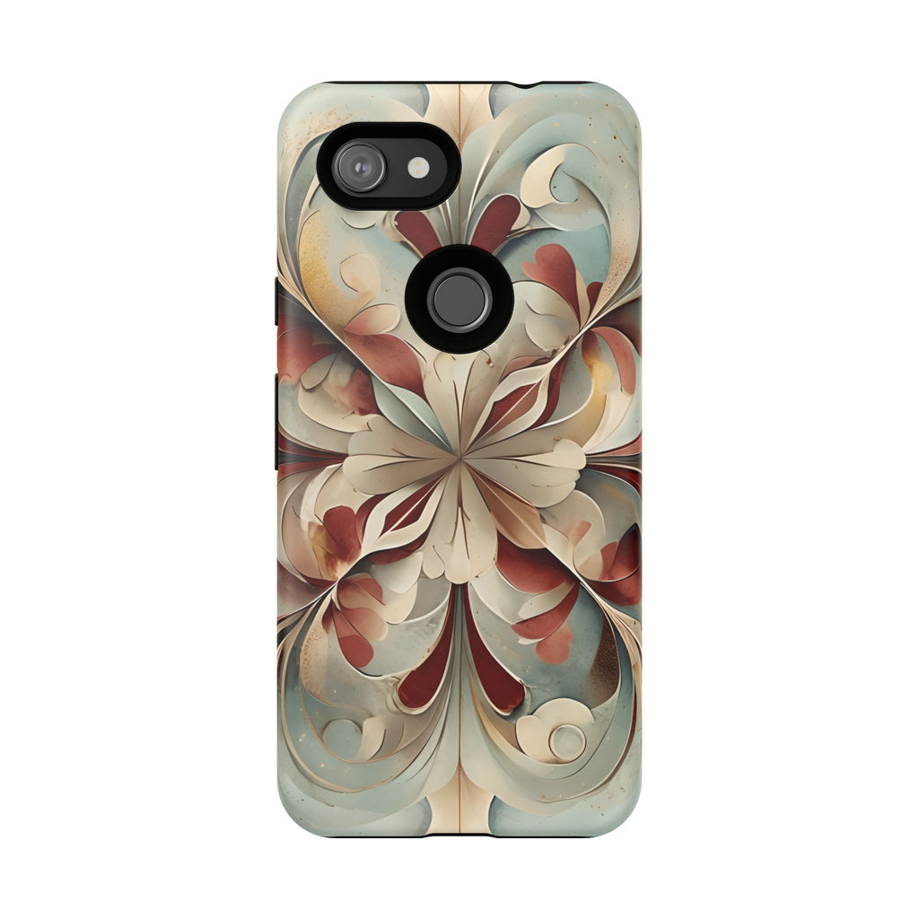 Vintage Baroque Blossom - Ornate Floral Art Google Pixel 3a Tough Phone Case - Elegant Baroque-Inspired Design