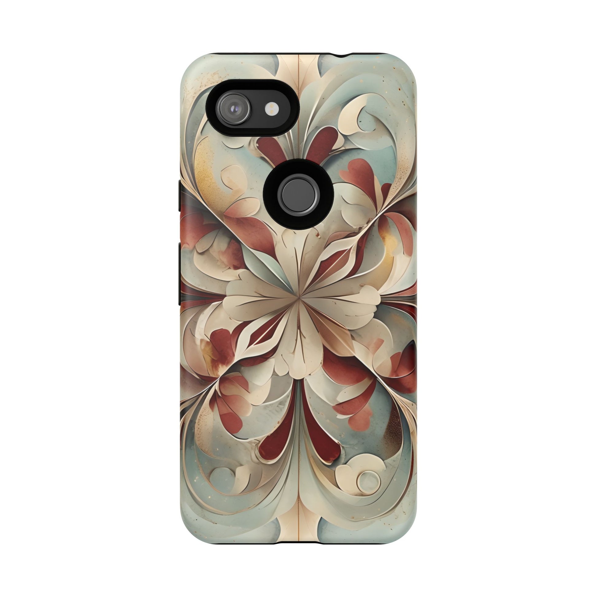 Vintage Baroque Blossom - Ornate Floral Art Google Pixel 3a Tough Phone Case - Elegant Baroque-Inspired Design