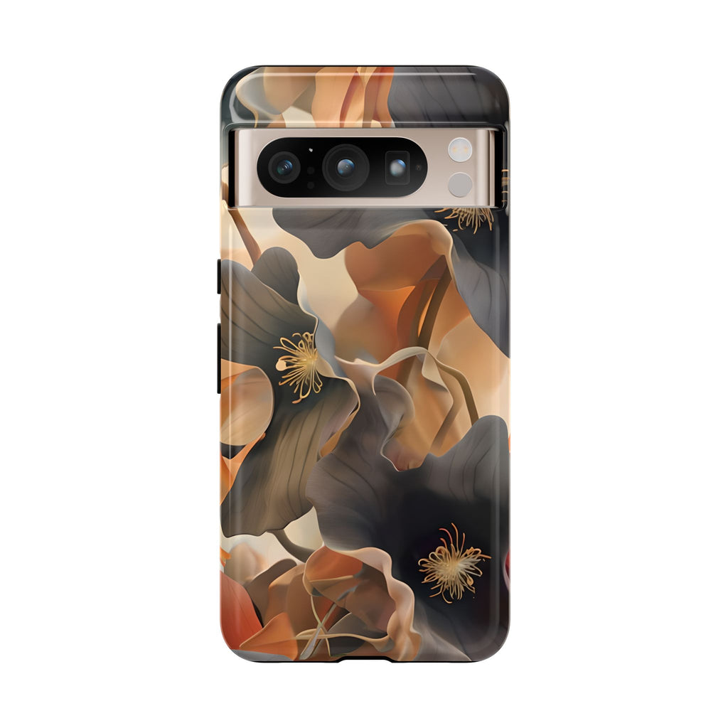 Autumn Ember - Moody Floral Art Google Pixel 8 Pro Tough Phone Case - Warm Earthy Botanical Design