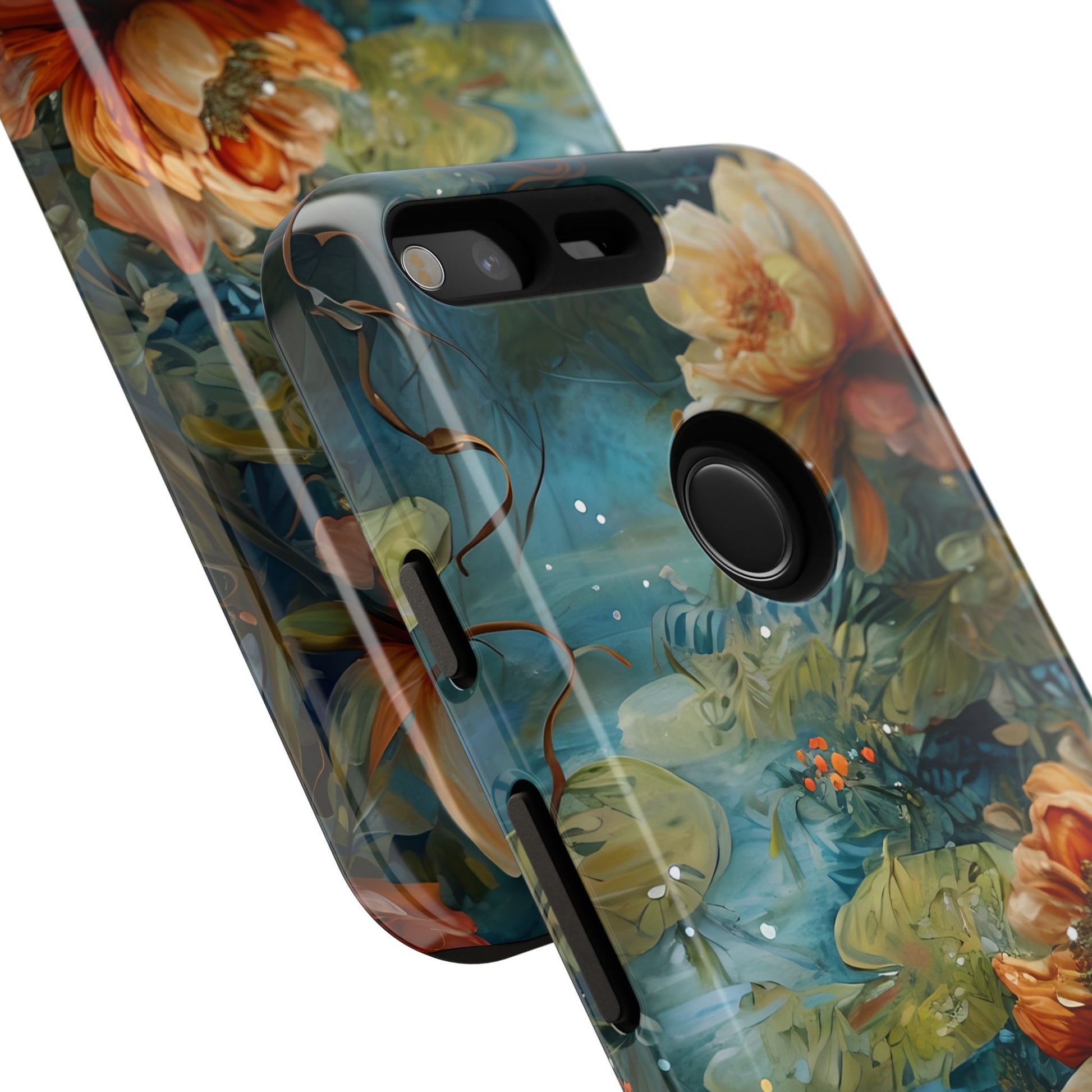 Waterlily Nocturne Tough Case for Google Pixel- Premium Artistic Shockproof Cover, Elegant Protective Phone Case