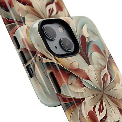 Vintage Baroque Blossom - Ornate Floral Art iPhone MagSafe Phone Case - Elegant Baroque-Inspired Design
