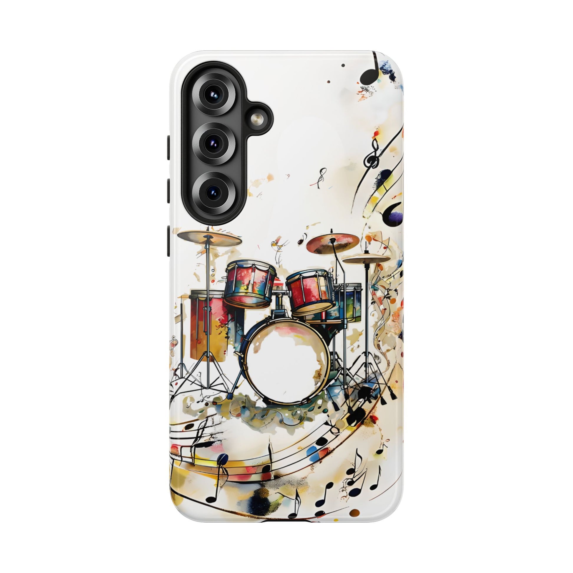 Beatline Abstract Drums and Music Notes Tough Case for Samsung Galaxy S25 Plus - Shockproof Phone Cover