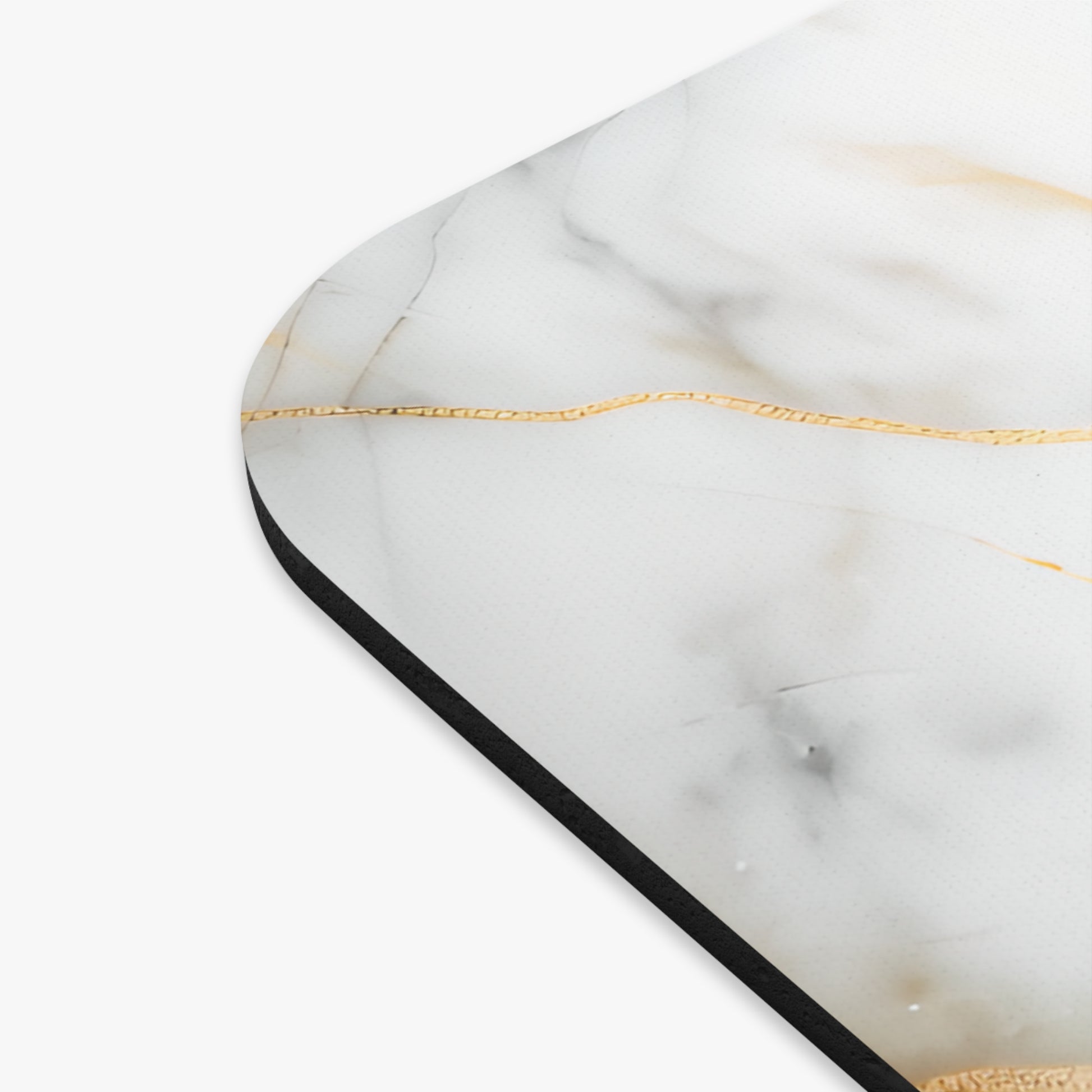 Close-up of Golden Vein Marble mouse pad showing printed marble vein detail