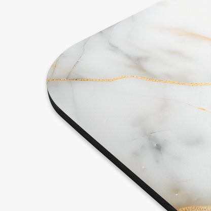 Close-up of Golden Vein Marble mouse pad showing printed marble vein detail