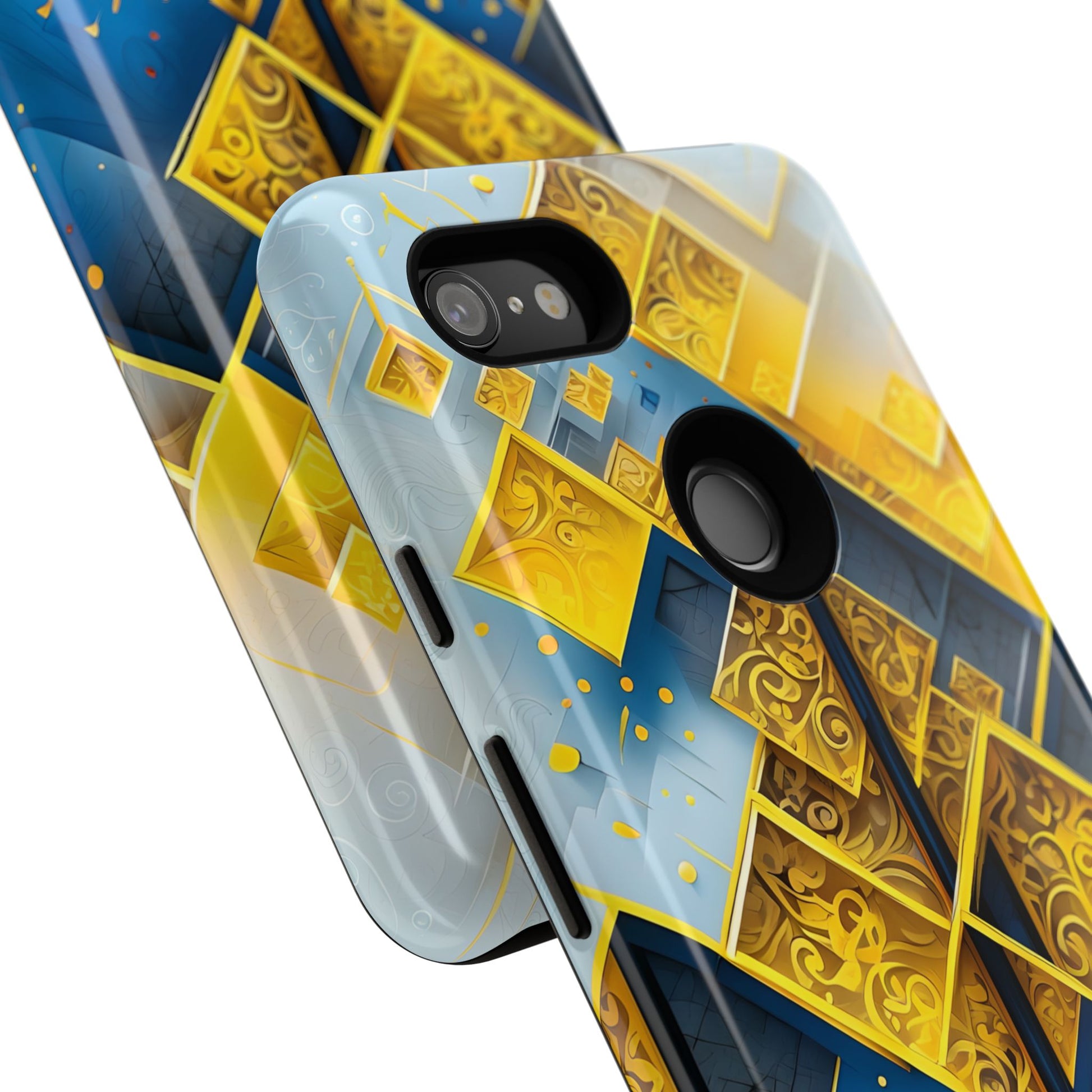 Golden Ascent Luxe Geometric Google Pixel 3XL Tough Case - Elegant Abstract Gold Design