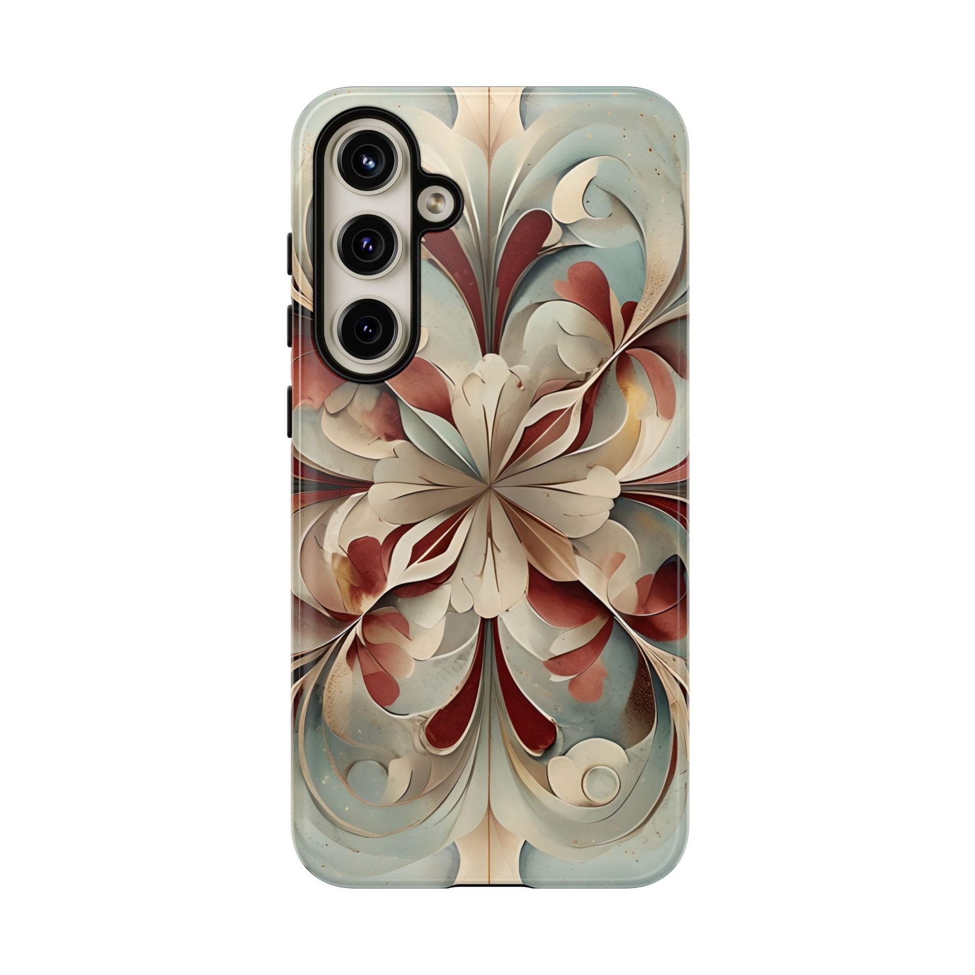 Vintage Baroque Blossom - Ornate Floral Art Samsung Galaxy S24 Plus Tough Phone Case - Elegant Baroque-Inspired Design