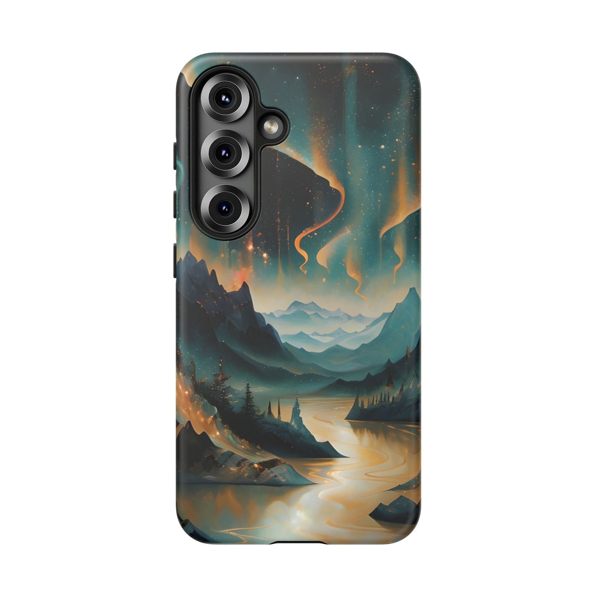 Aurora Dreamscape Samsung Galaxy S25 Tough Case - Artistic Northern Lights Cover - Premium Abstract Design