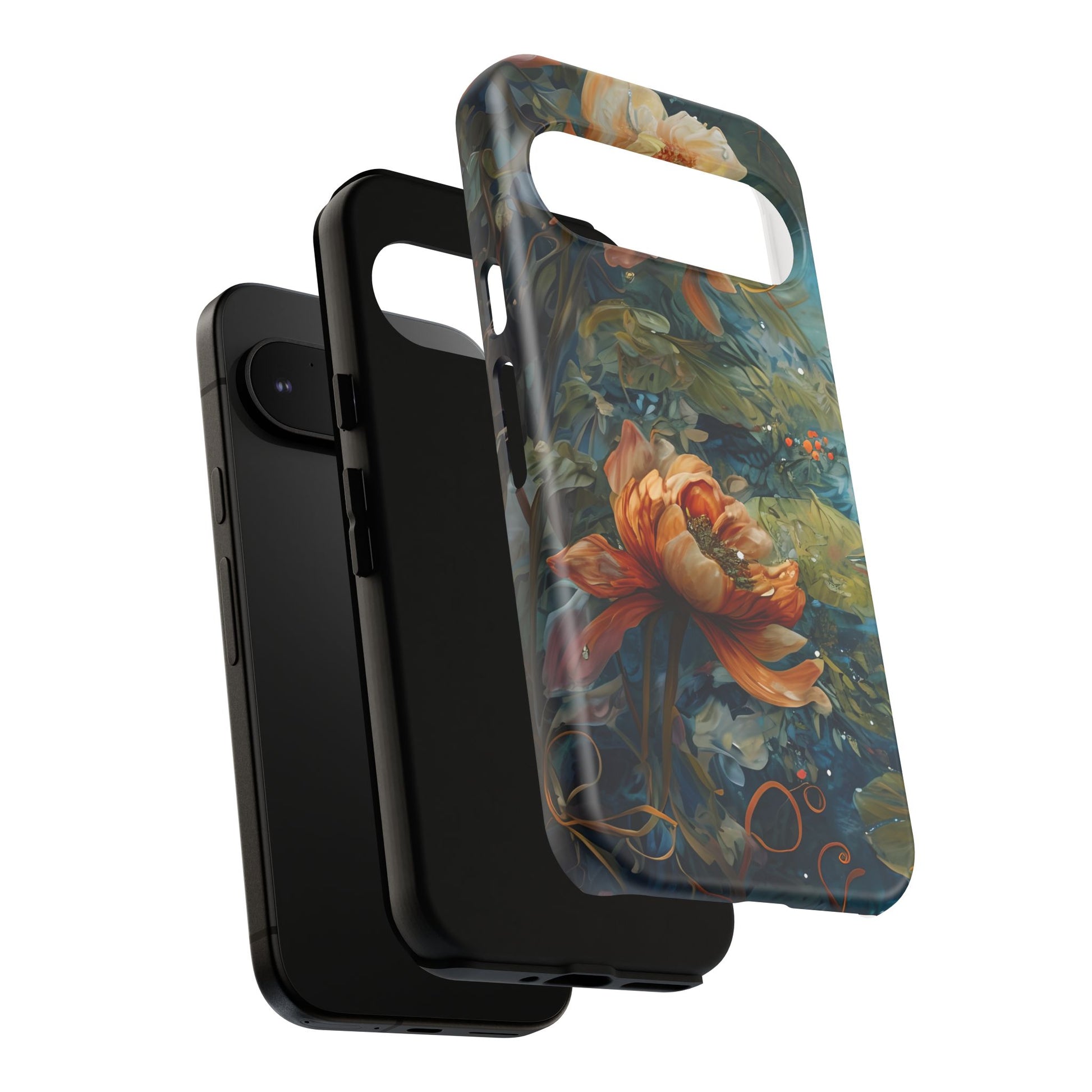 Waterlily Nocturne Tough Case for Google Pixel 9 - Premium Artistic Shockproof Cover, Elegant Protective Phone Case