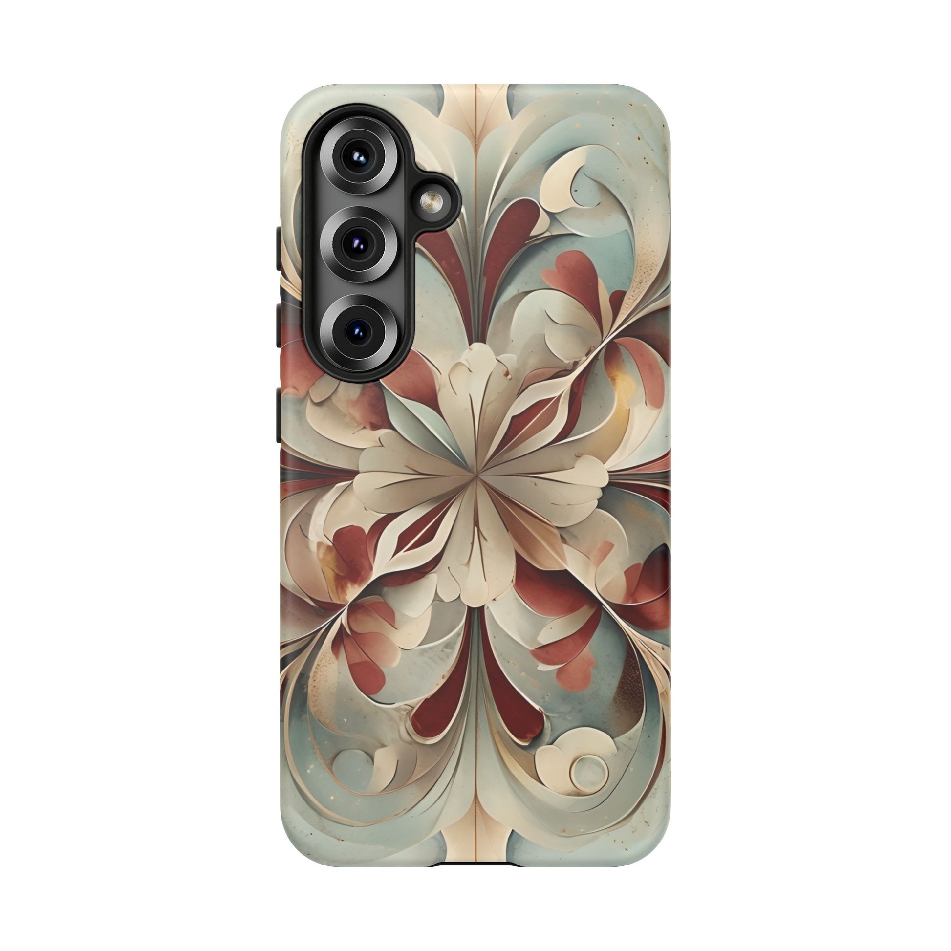Vintage Baroque Blossom - Ornate Floral Art Samsung Galaxy S25 Tough Phone Case - Elegant Baroque-Inspired Design