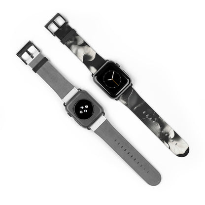 Monochrome Magnolia Apple Watch Band Strap - Timeless Design for your Timepiece