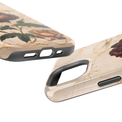 Vintage Burgundy Rose iPhone MagSafe Case