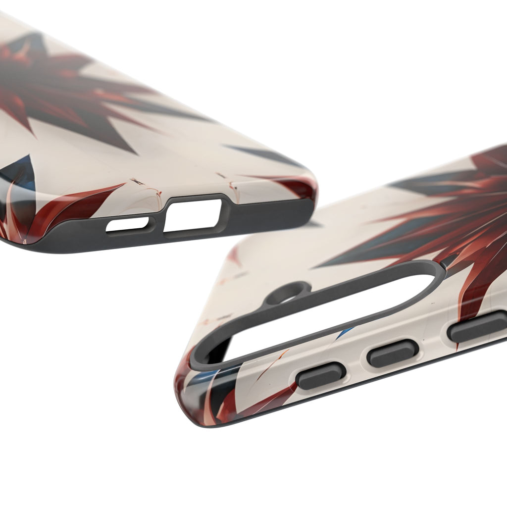 Garnet Starburst - Kaleidoscope Collection Gemstone Floral - Samsung Galaxy S25 Plus Tough Phone Case - Floral Burst Design