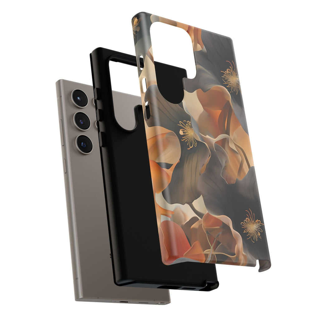 Autumn Ember - Moody Floral Art Samsung Galaxy S24 Ultra Tough Phone Case - Warm Earthy Botanical Design