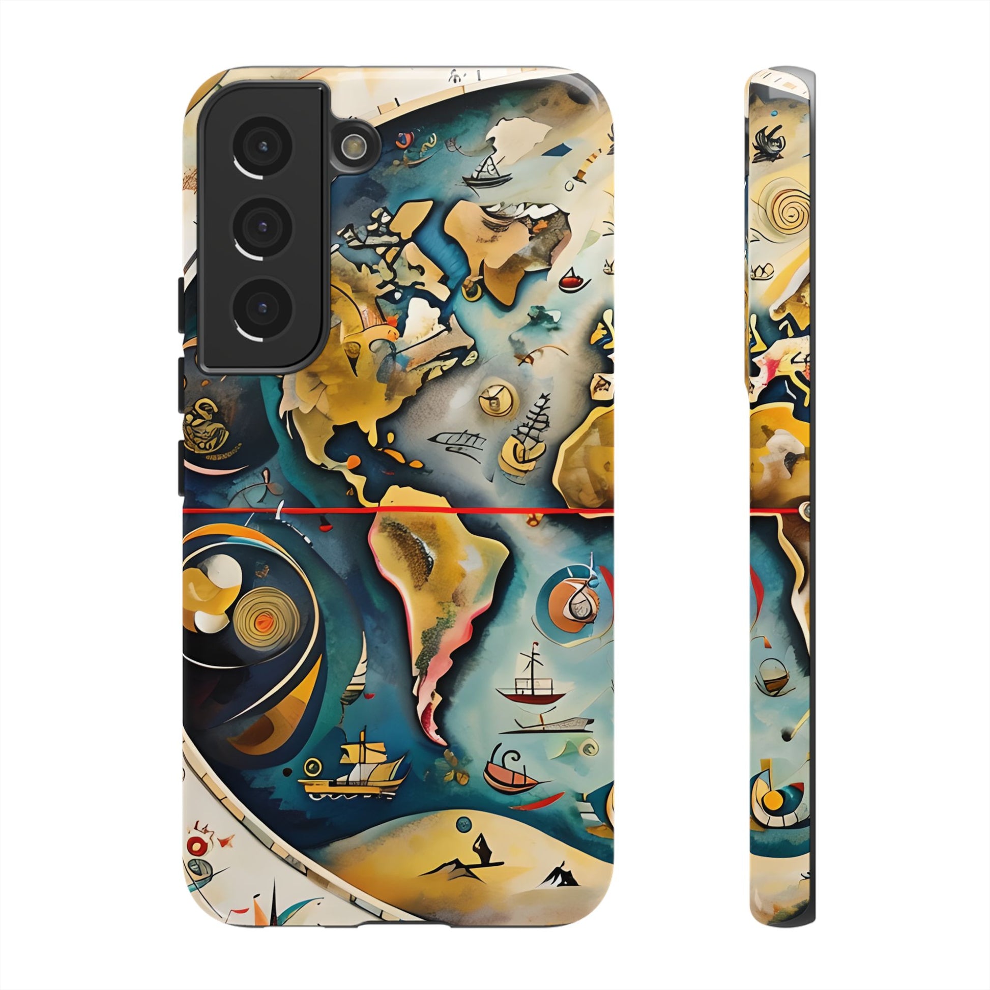 Celestial Map Samsung Galaxy S22 Tough Case - Vintage Map - Premium Abstract Design