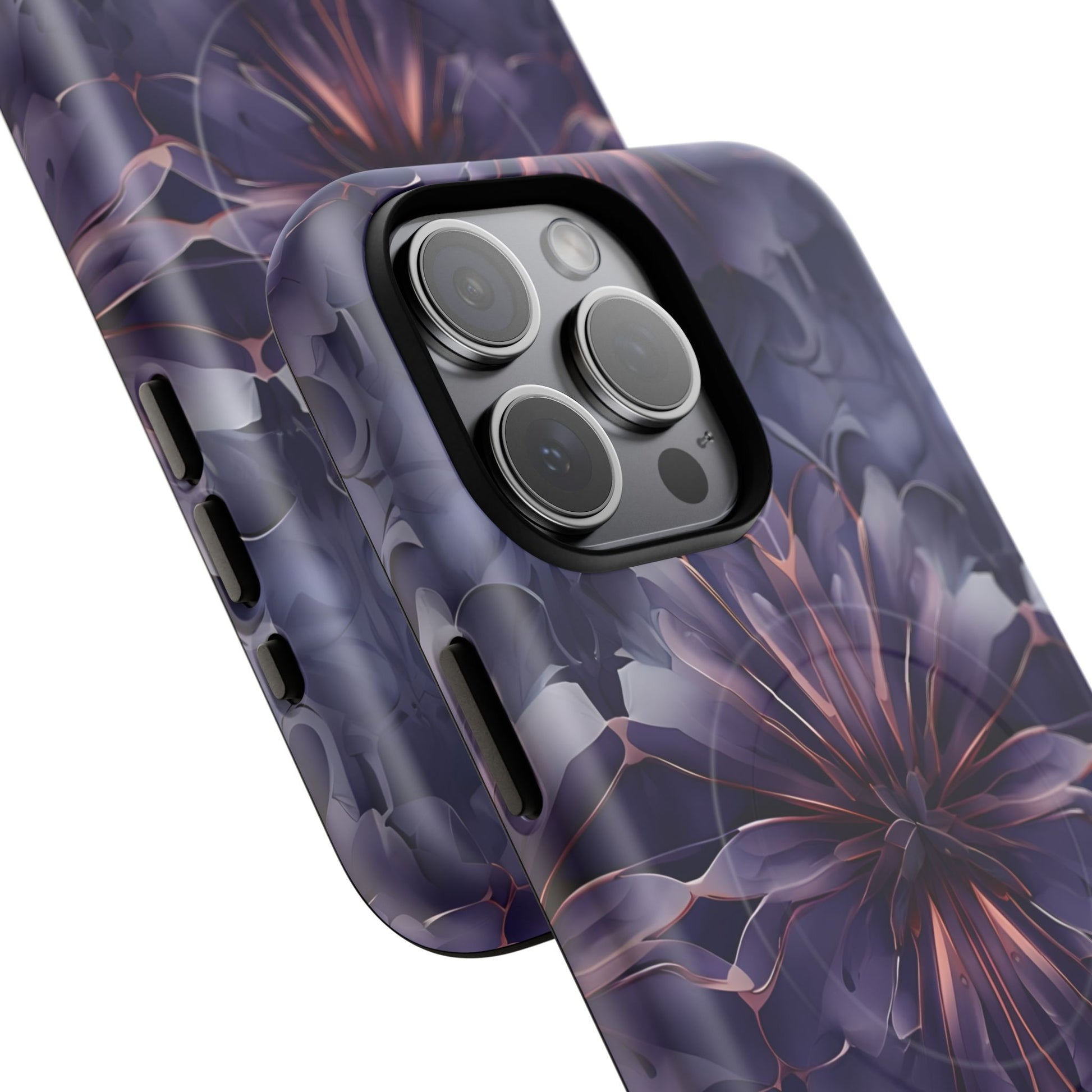 Twilight Tapestry - iPhone 15 Pro Max MagSafe Phone Case - Purple Kaleidoscope Design