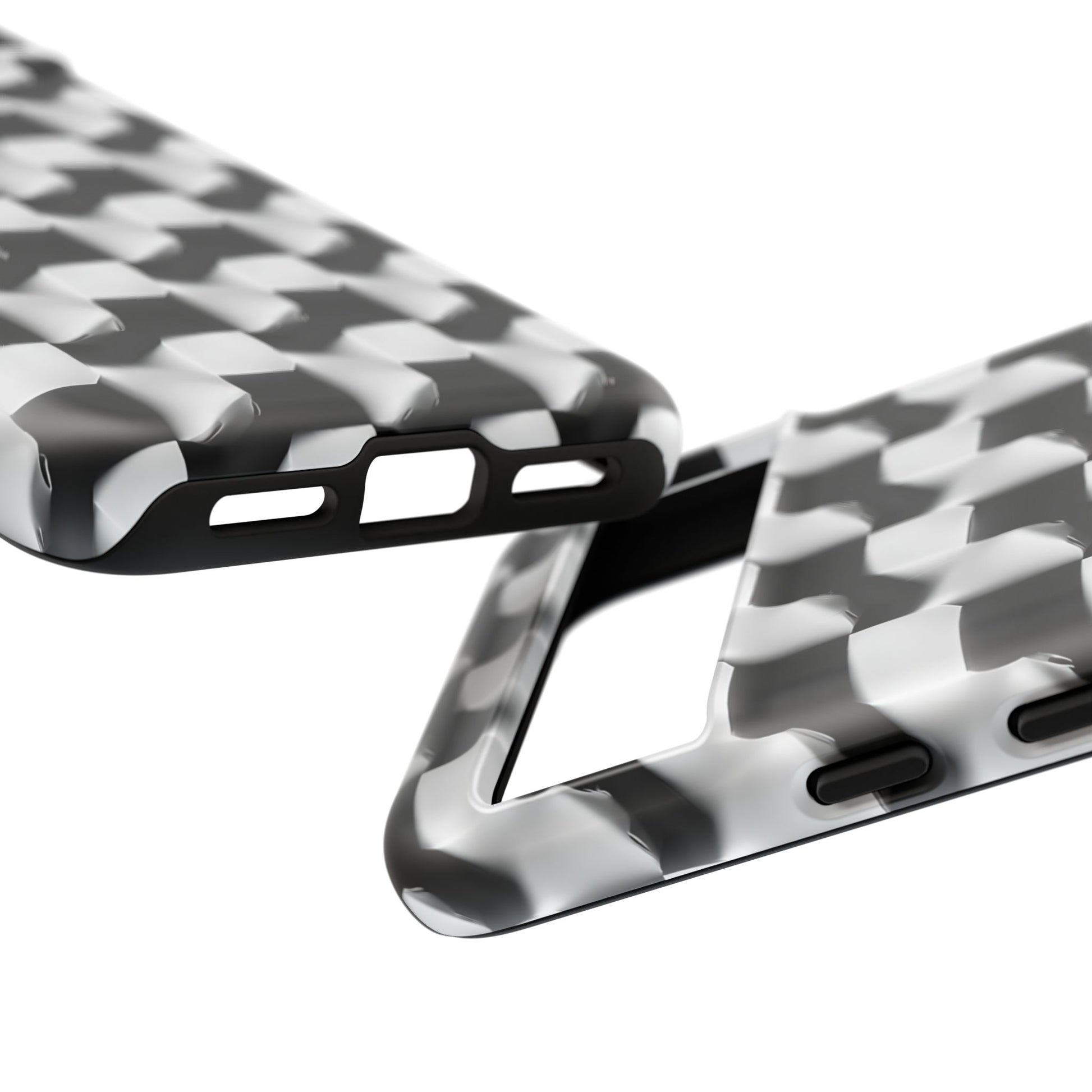 Monochrome Grid Tough Case for Google Pixel 8 - Classic Checkerboard, Black & White, Minimalist Trend