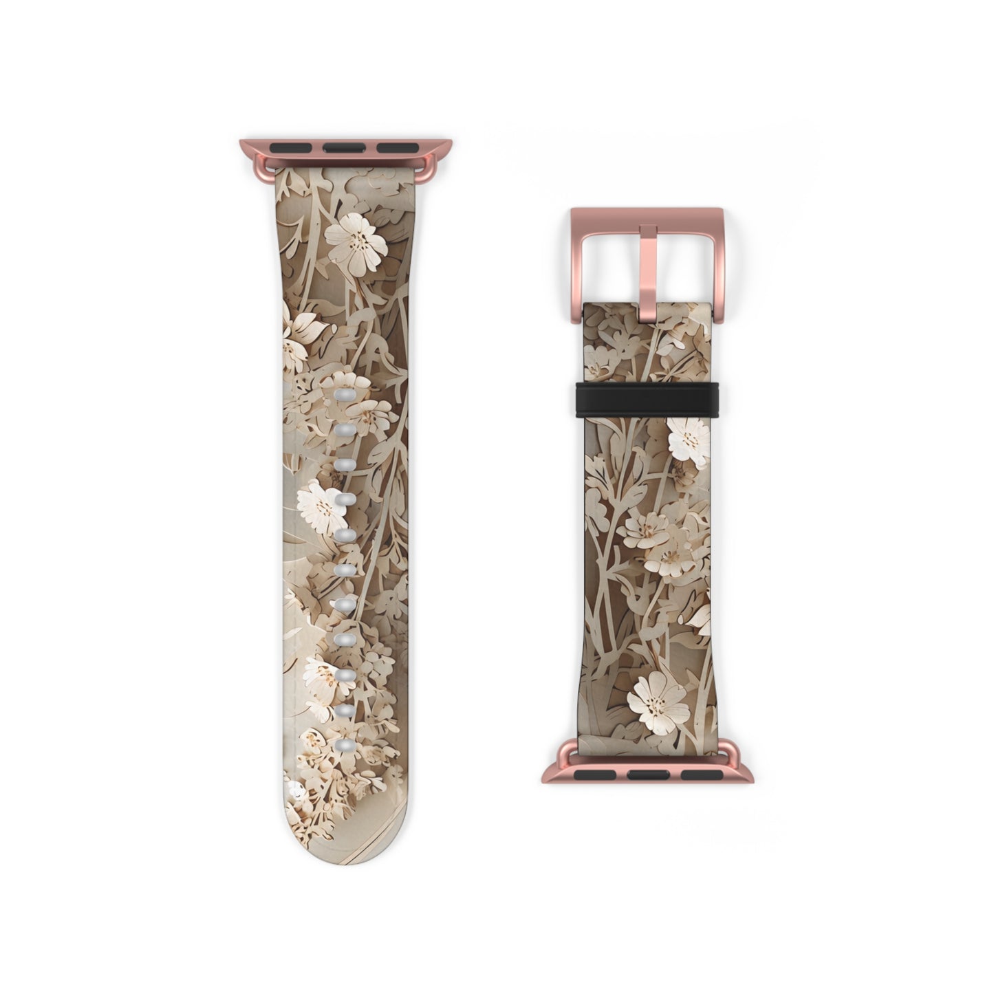 Moonlit Garden Apple Watch Band - Premium Custom Strap for Series 1-9, SE & Ultra - Artistic Vegan Leather