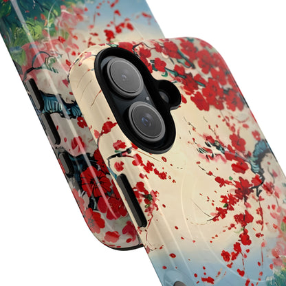 Crimson Blossom Lake iPhone MagSafe Case