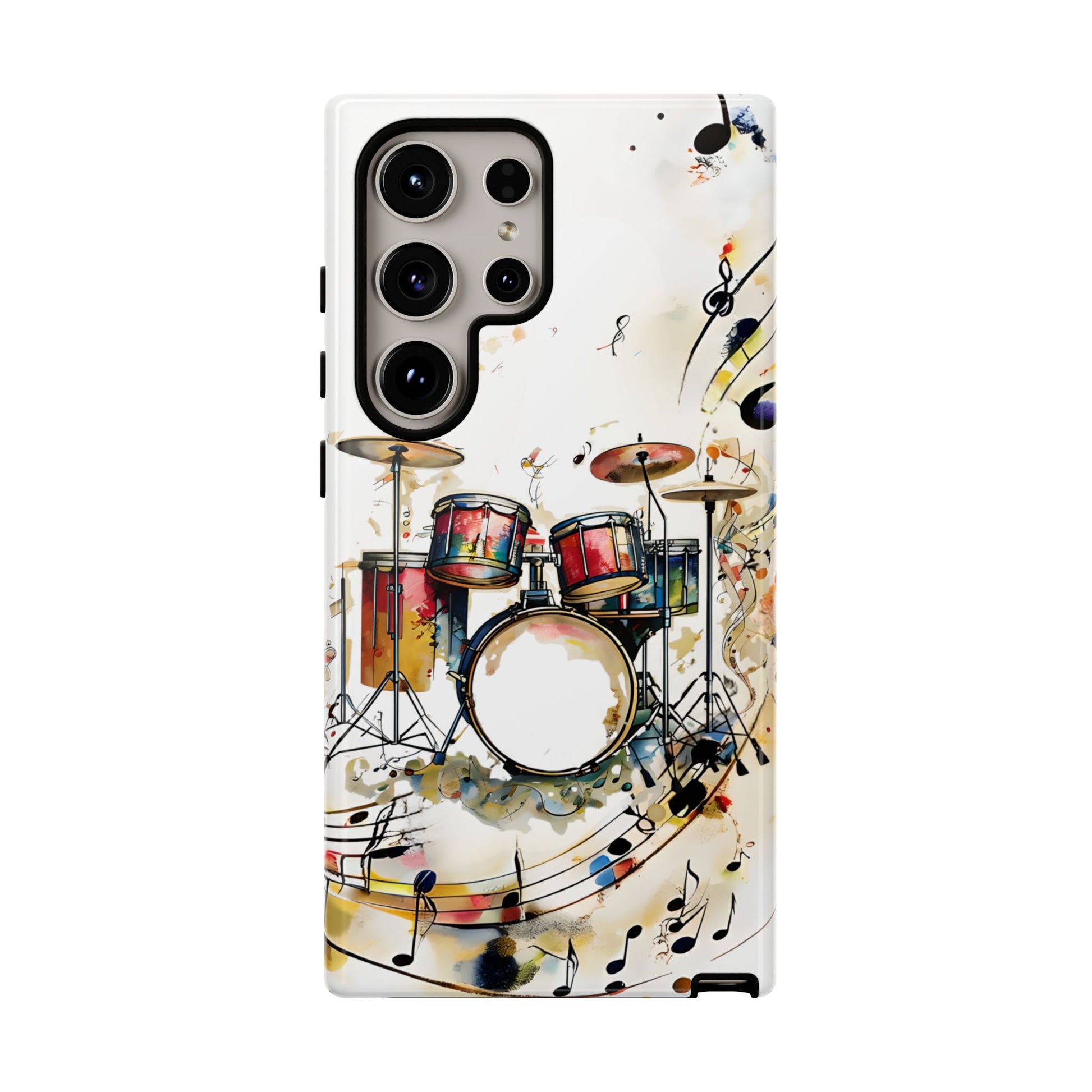 Beatline Abstract Drums and Music Notes Tough Case for Samsung Galaxy S24 Ultra - Shockproof Phone Cover